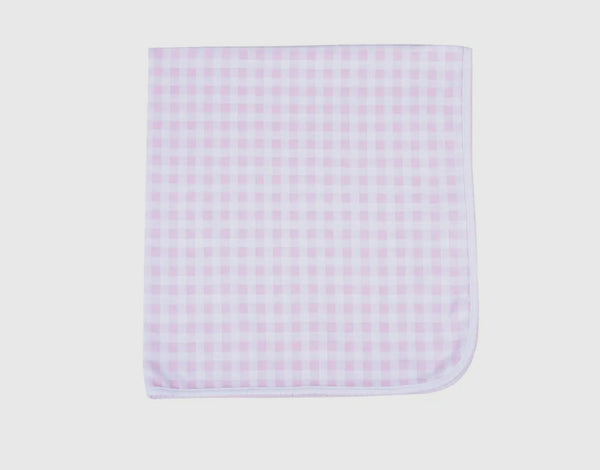 Pink Check Receiving Blanket