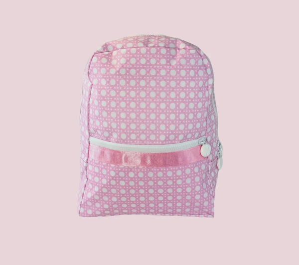 Pink Bungalow Glossy Small Backpack