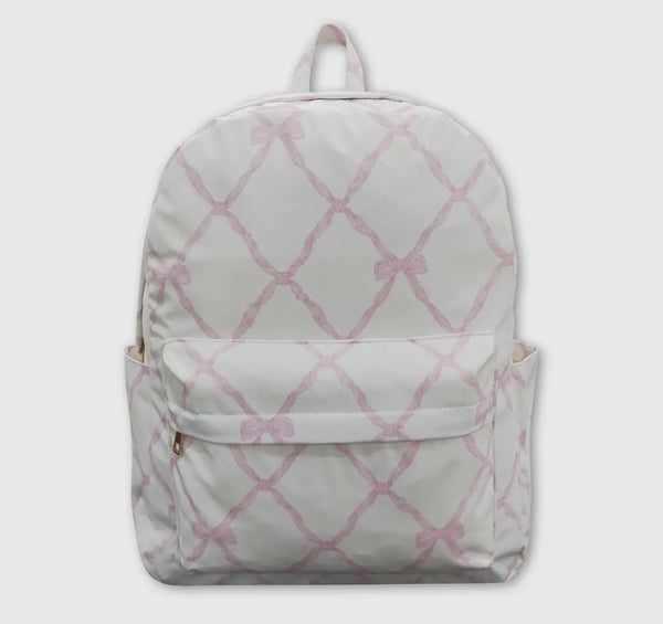 Pink Bow Trellis Backpack