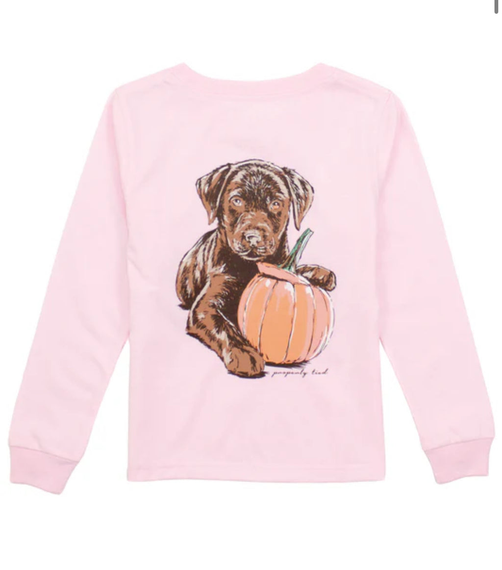 Girl’s Pumpkin Pup LS Tee