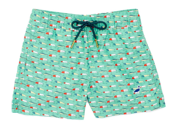 Boys swim trunks vintage lures