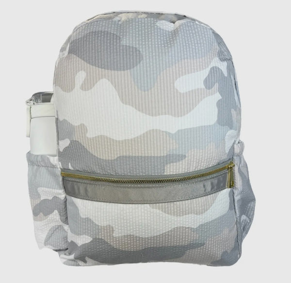 Snow Camo Seersucker Medium Backpack