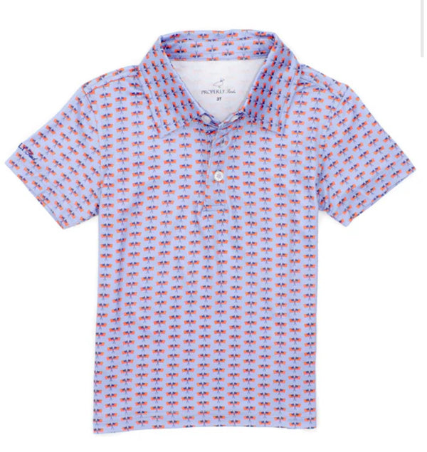 Boys Inlet Polo-Freedom Flag