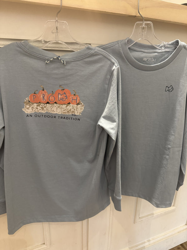 Long Sleeve Cotton Shirt-Pumpkins