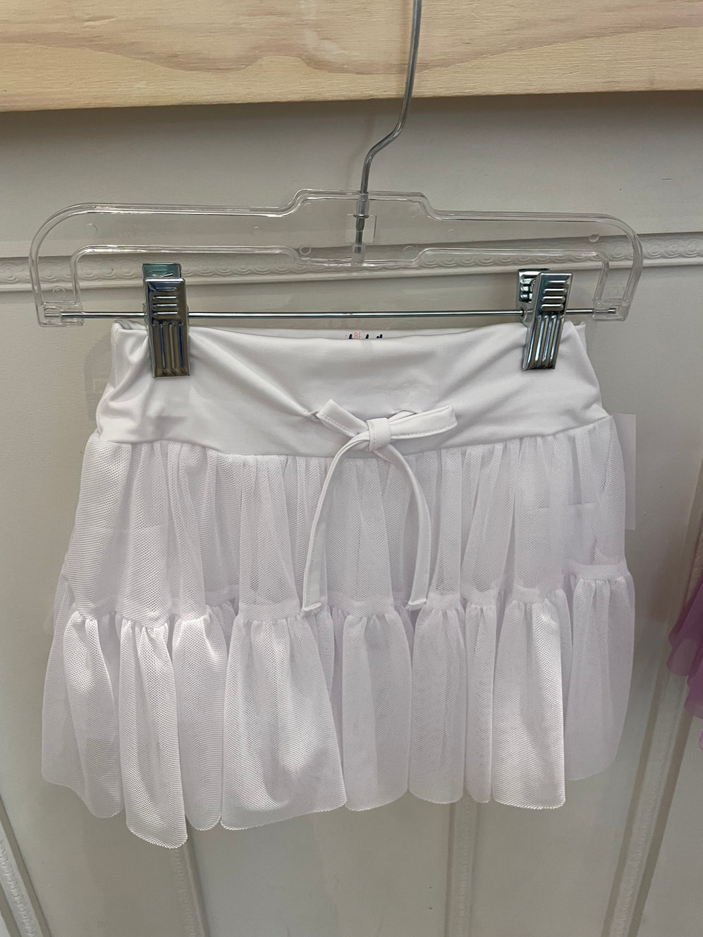 White tiered  skort