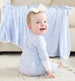 Blue-Tiful Bow Zip Romper