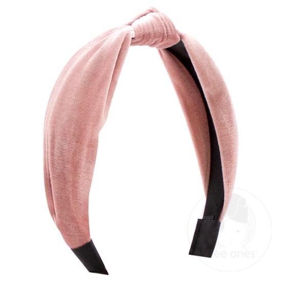 Velvet Wrapped Headband-peony