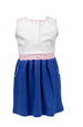 Pima Edith Dress - Regatta Blue with Light Pink