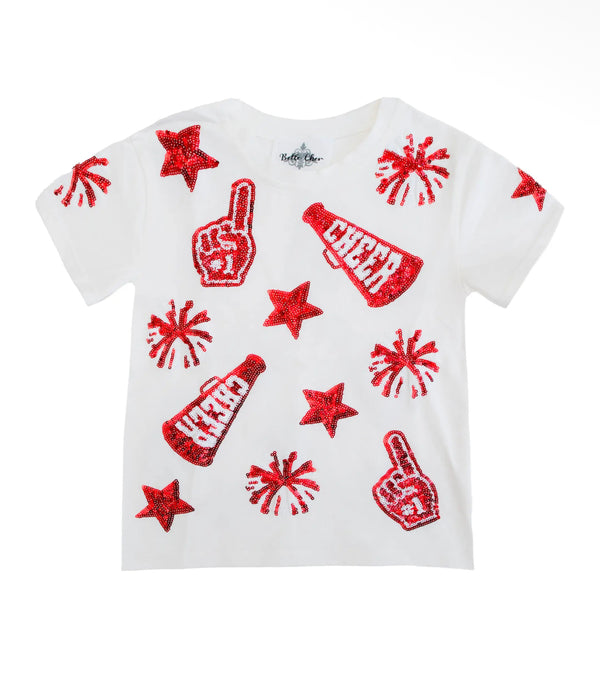 Red and White Cheer Shirt