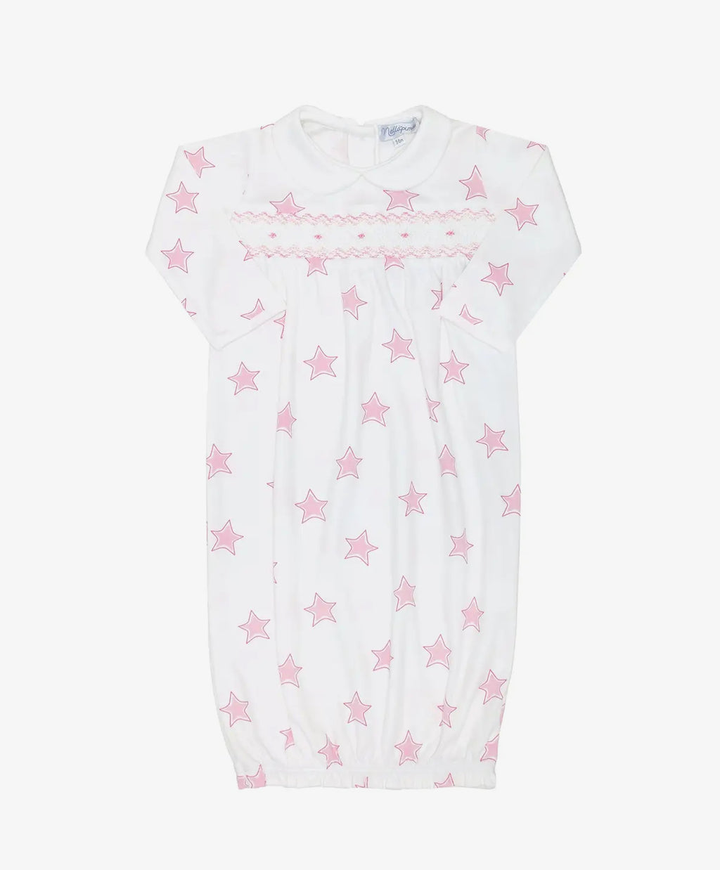 Pink stars smocked gown