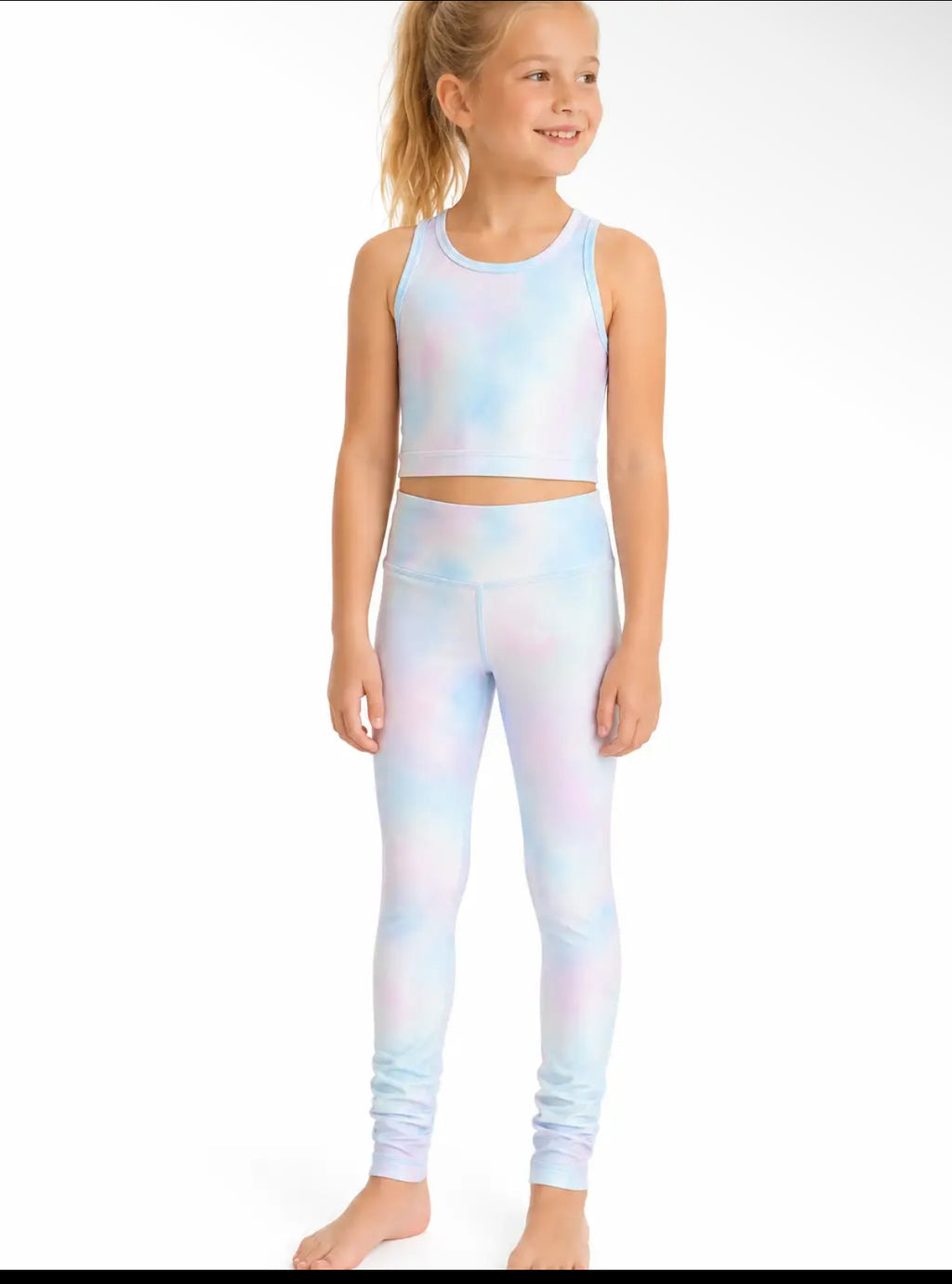 Multiblue two piece yoga set