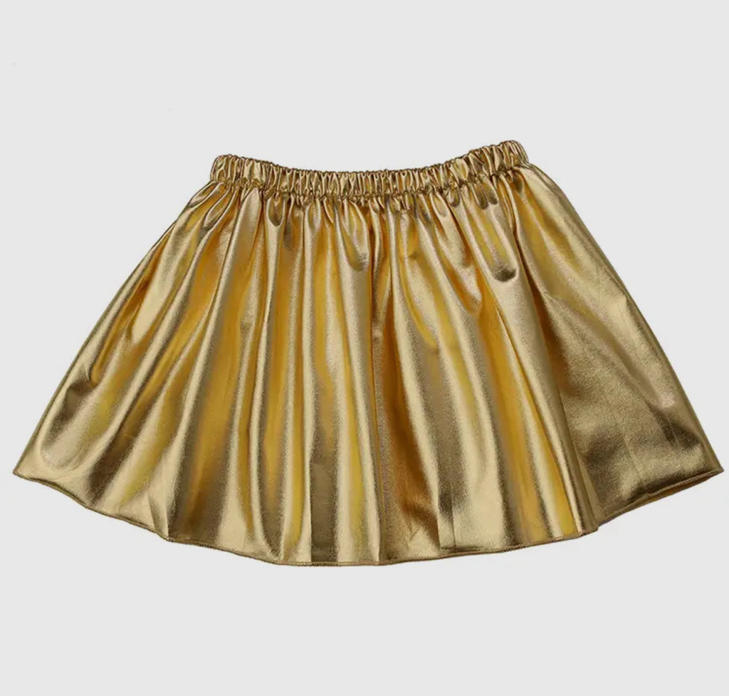 Metallic Skirt-Gold