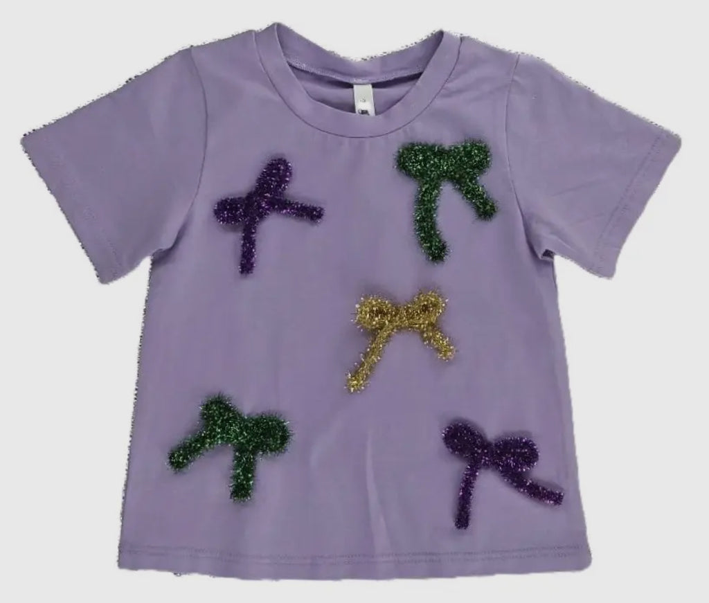 Women’s Mardi Gras Bow Tee