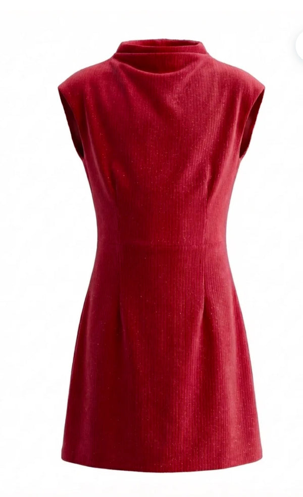 Jenny Dress-red velour