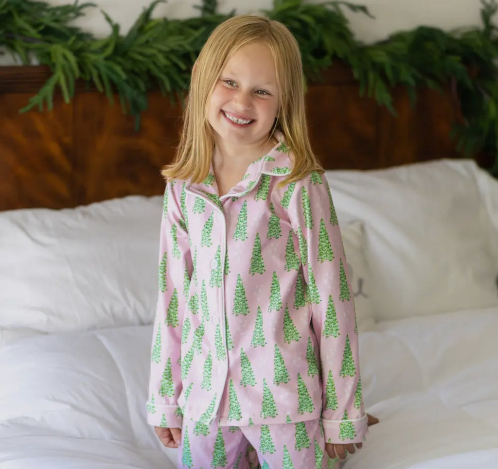 Pink Christmas Tree Pajamas