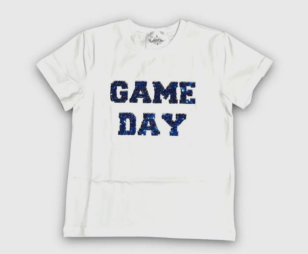 Blue and White Flip Game Day Shirt