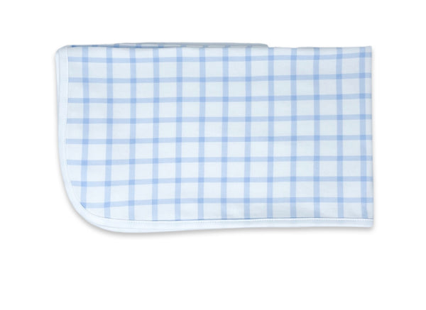 Bundled Up Blanket -
Whales Blue Windowpane