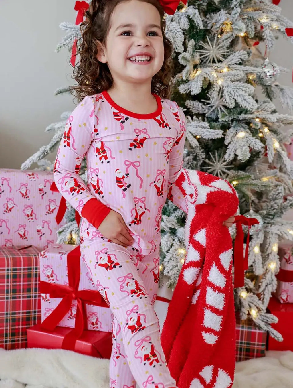 Christmas Bamboo Two Piece Set-Jolly Ribbons