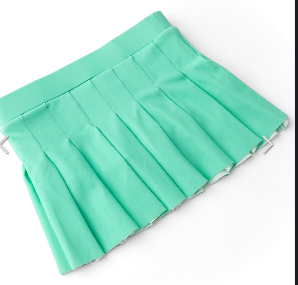 Green Girls Pleated Active Skirt