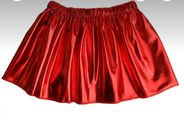 Metallic Skirt-Red