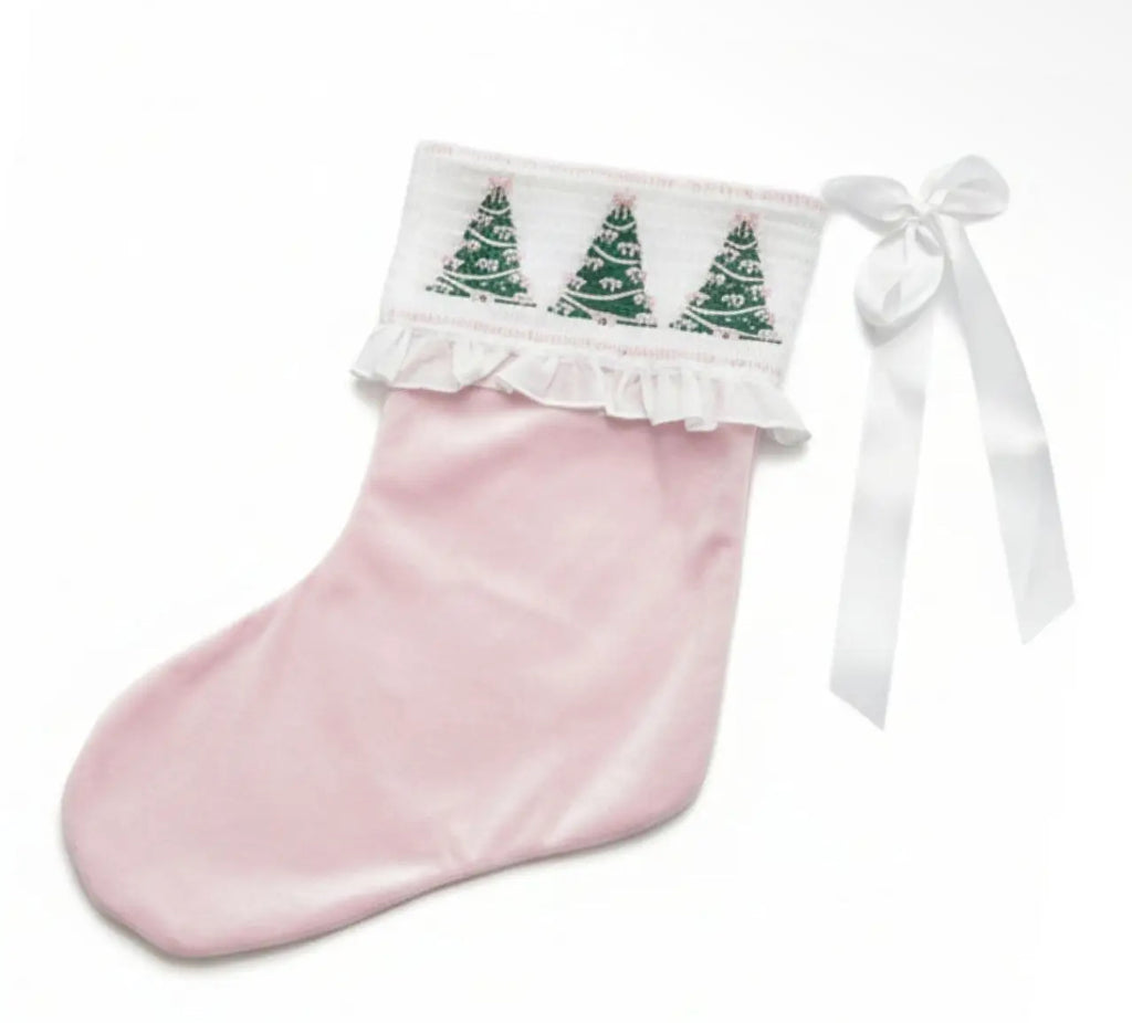 Pink Velvet Christmas Stocking