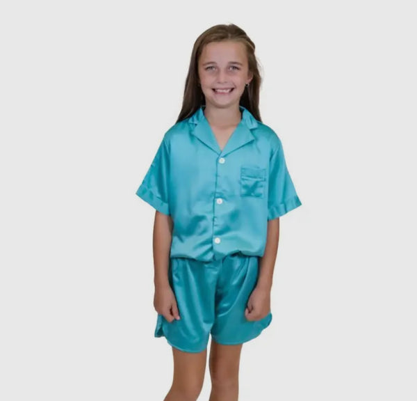Teal Satin Lounge set