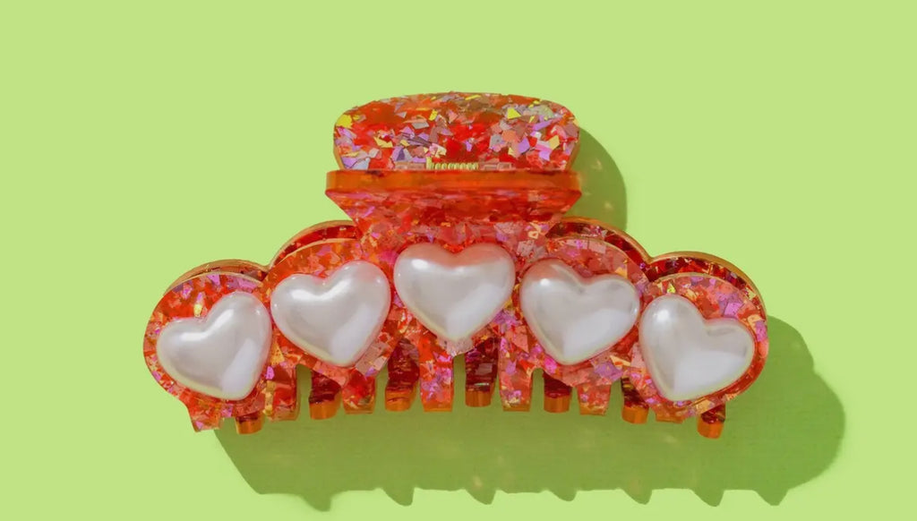 Heart and Pearl Clip