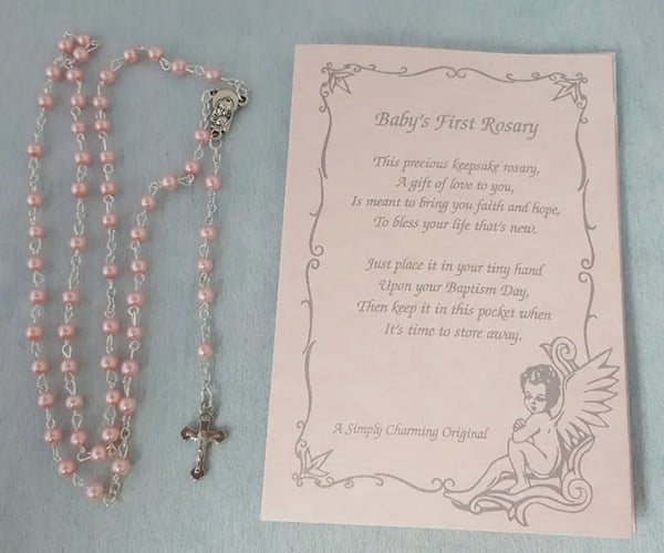 Pink Rosary with Poem