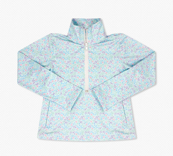 Heather Half Zip-Frosted Floral