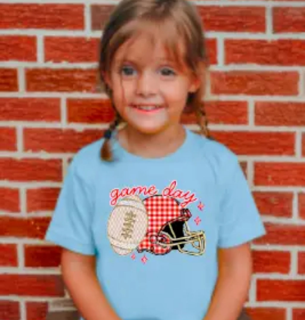 Game Day Preppy Gingham Tee