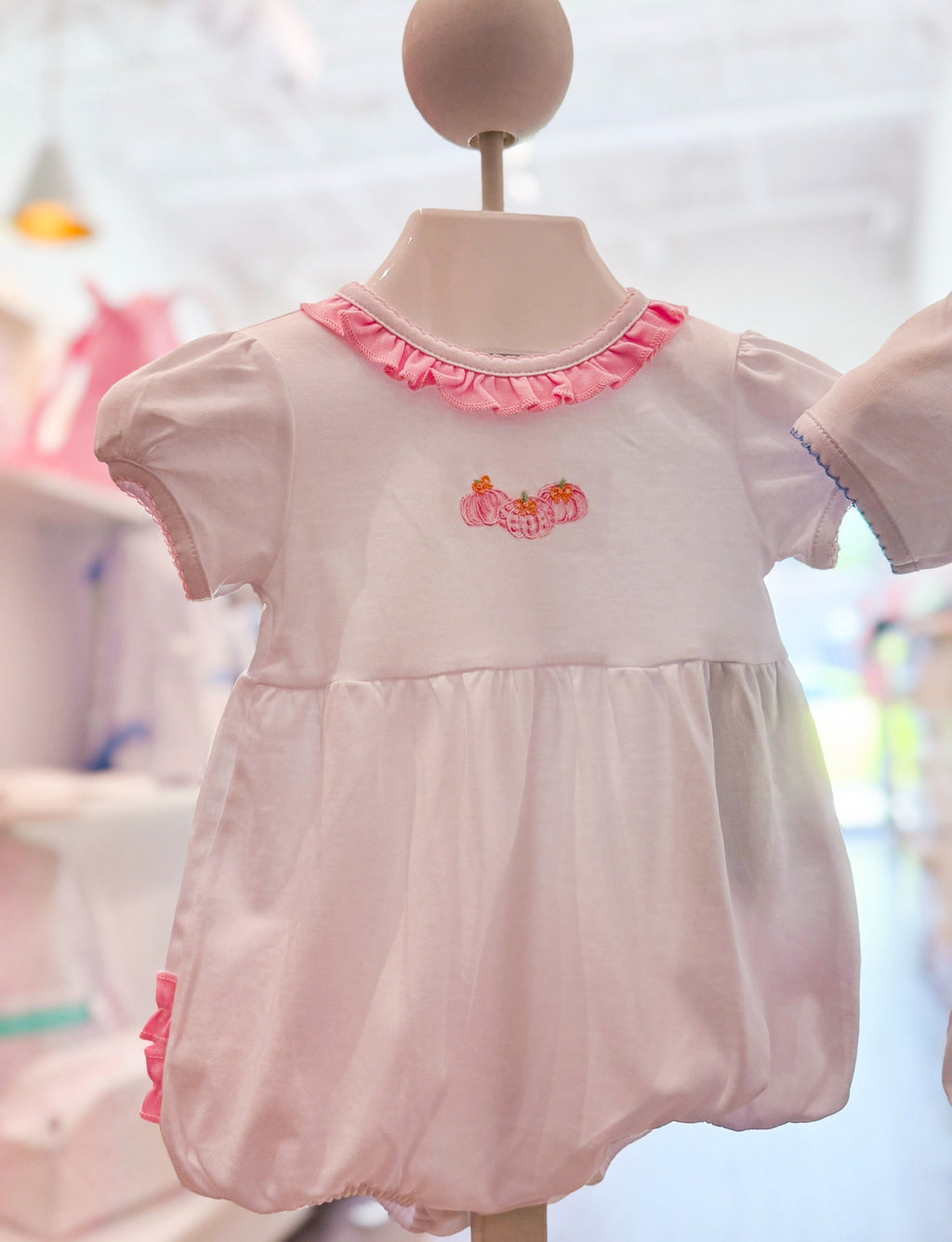 Precious Pumpkins ruffled short sleeve bubble