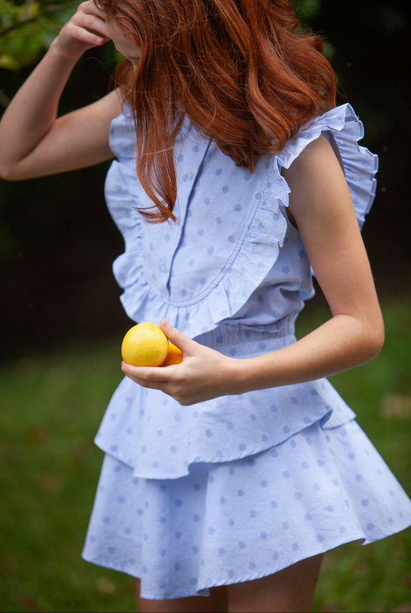 Jane Dress-Blue Dot