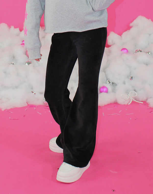 Velour Bell Bottom Pants