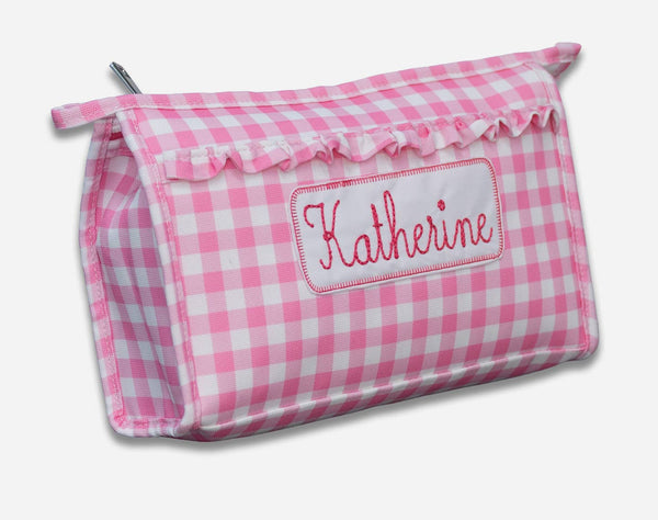 Pencil Bag-Pink Gingham