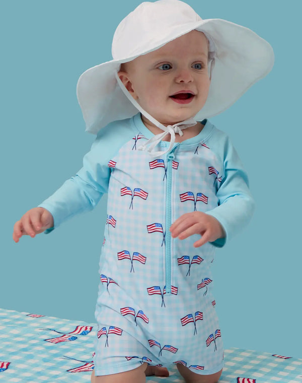 Baby Boy Patriotic Rashguard Swimsuit