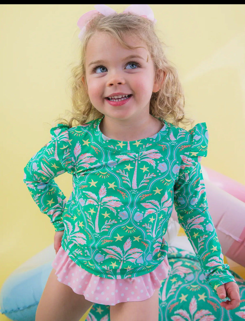 Coconut Cabana Flutter Long Sleeve Rash Guard