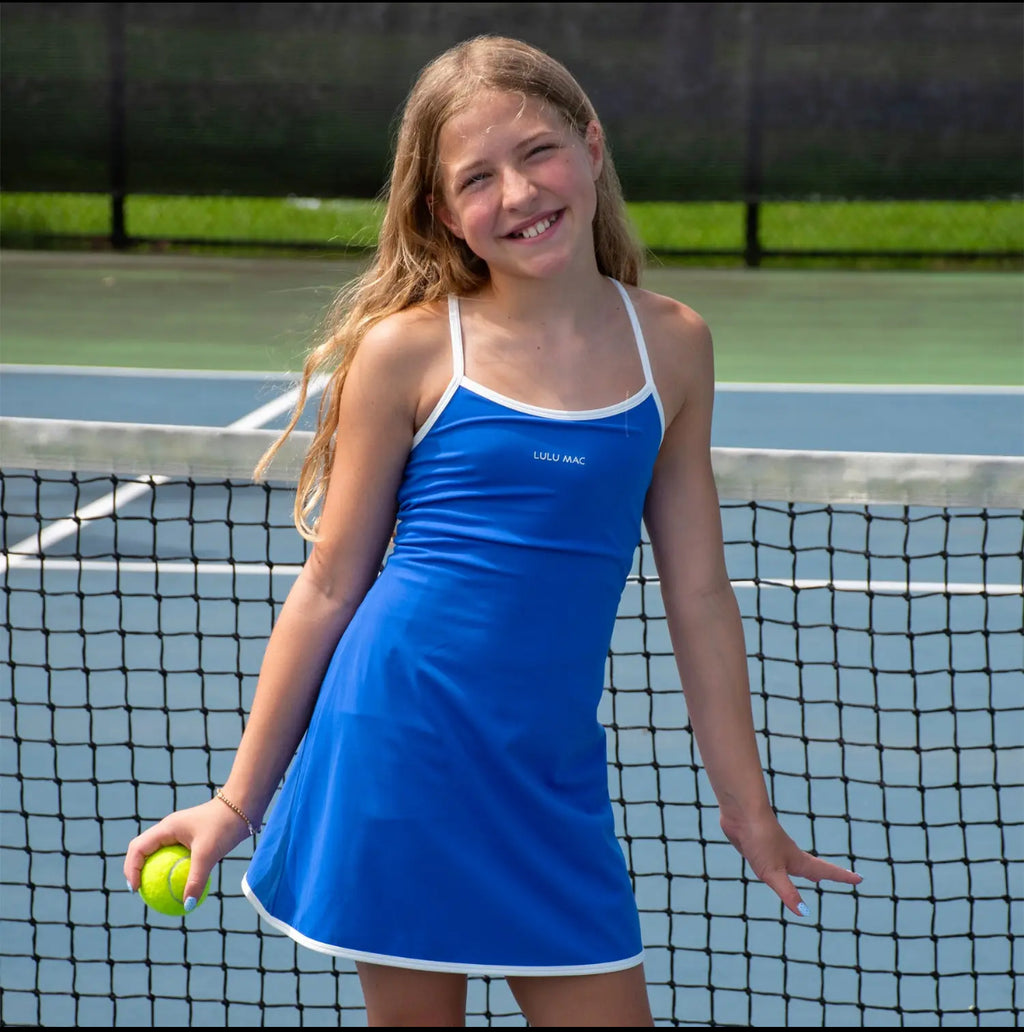 Athletic Dress-Royal/white