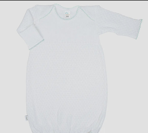 Paty Knit Overlap Gown-Mint