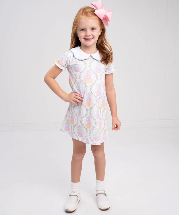 Presley Knit Pumpkin Trellis Dress