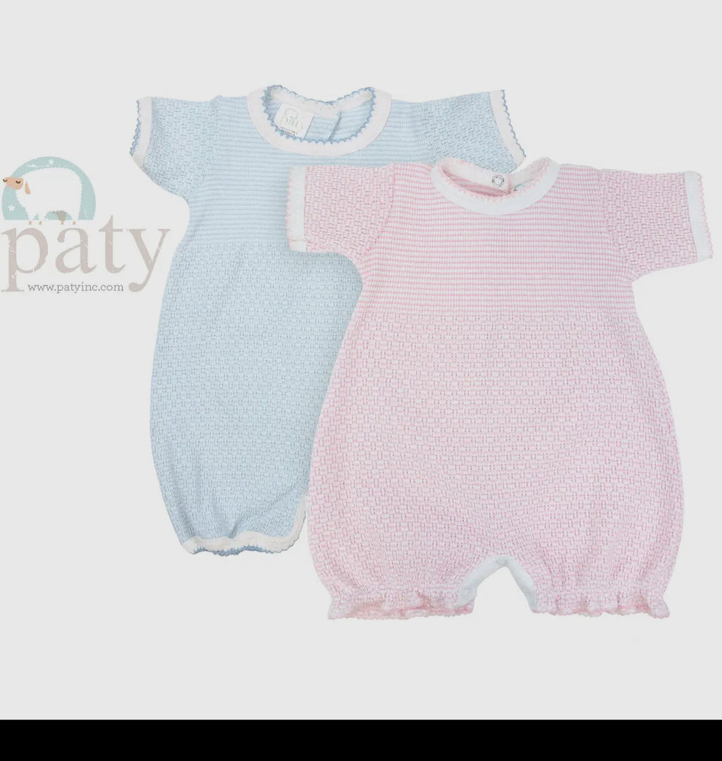 Paty Knit Bubble-Blue with Blue trim