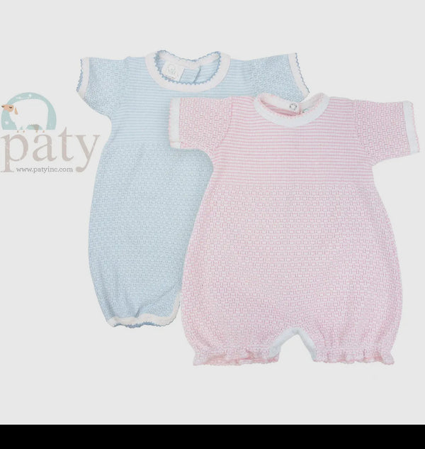 Paty Knit Bubble-pink with pink trim