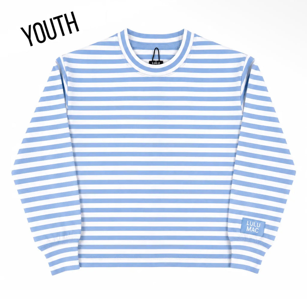 Long Sleeve Top-Light Blue Stripe