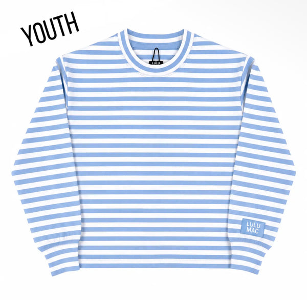 Long Sleeve Top-Light Blue Stripe