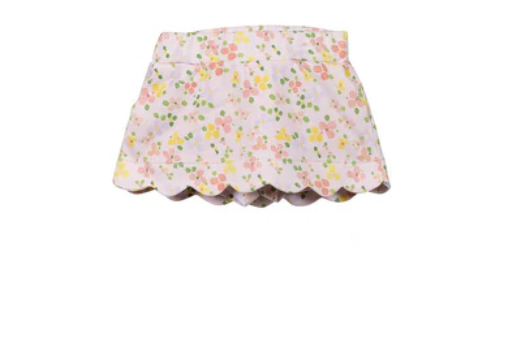 Betty floral scallop skirt