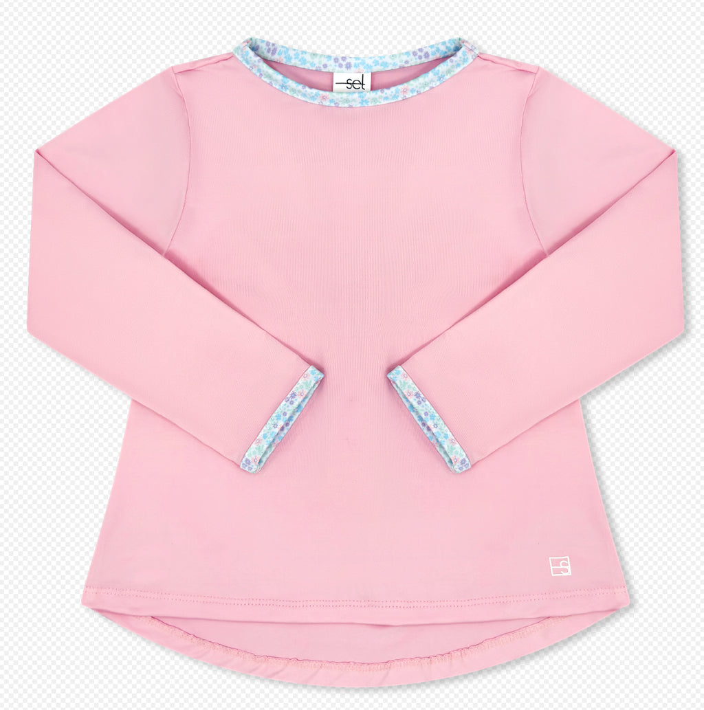 Taylor T Long Sleeve-Cotton Candy Pink/Frosted Floral