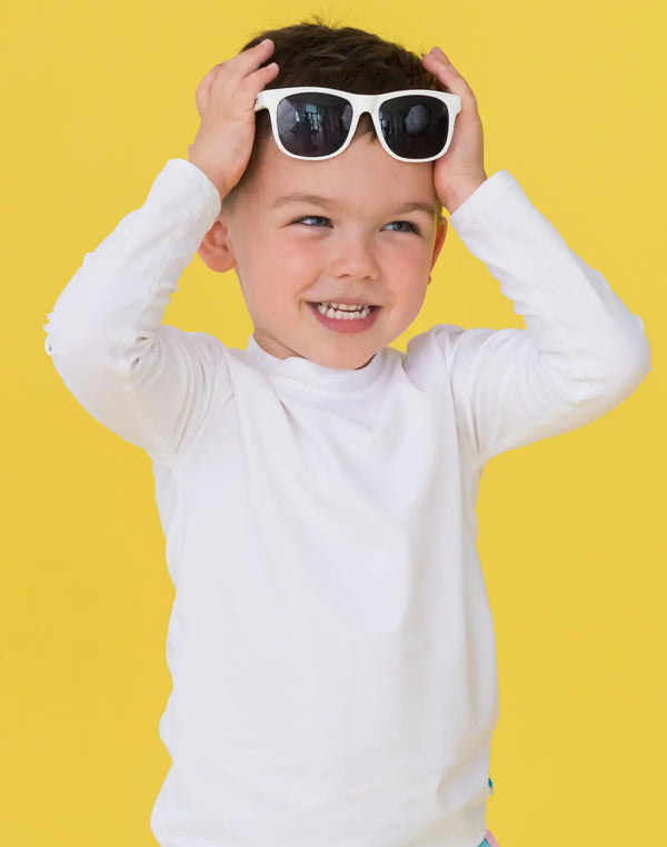 Boy’s White Long Sleeve Rashguard