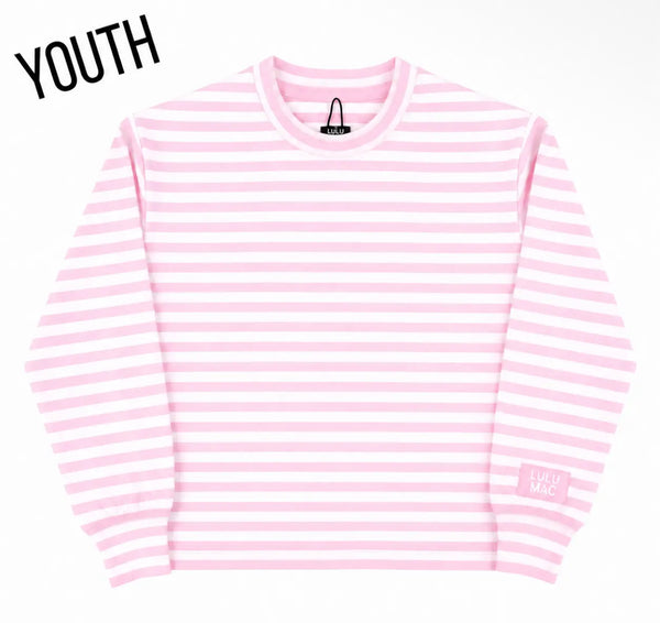 Long Sleeve Top-Light Pink Stripe