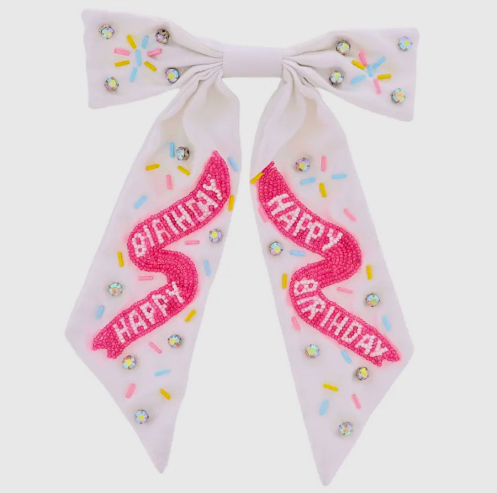 Happy Birthday Sprinkle Bow