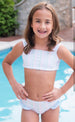 Lottie Two Piece Swim, Pastel Stripe