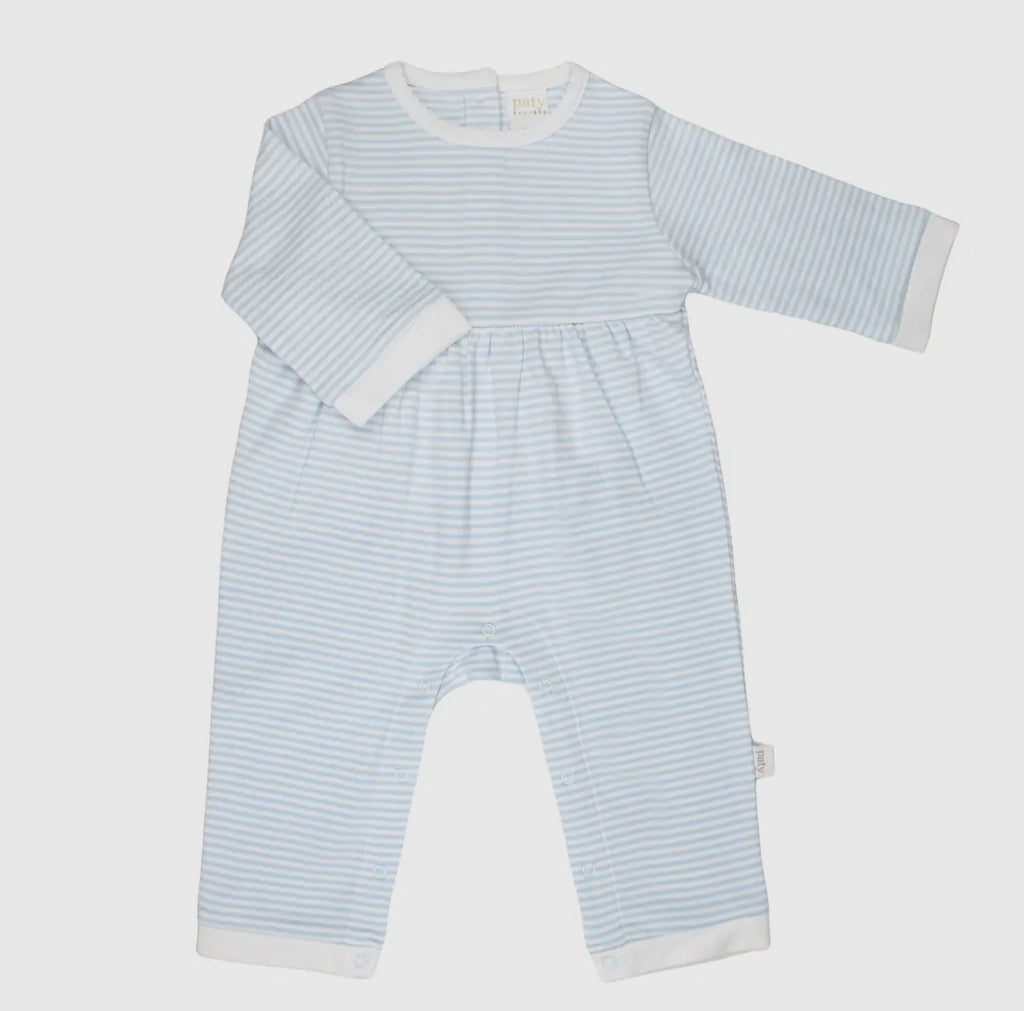 Boy’s Striped Romper-Blue Stripe
